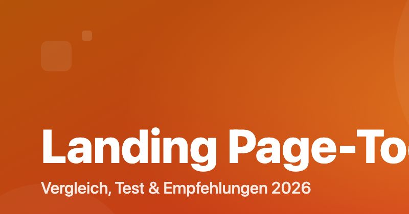 Landing Page-Tools Vergleich 2026