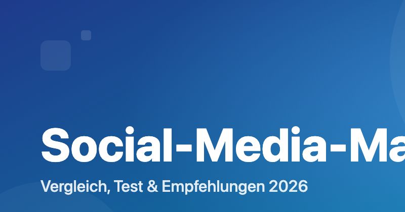 Social-Media-Management Tools Vergleich 2026