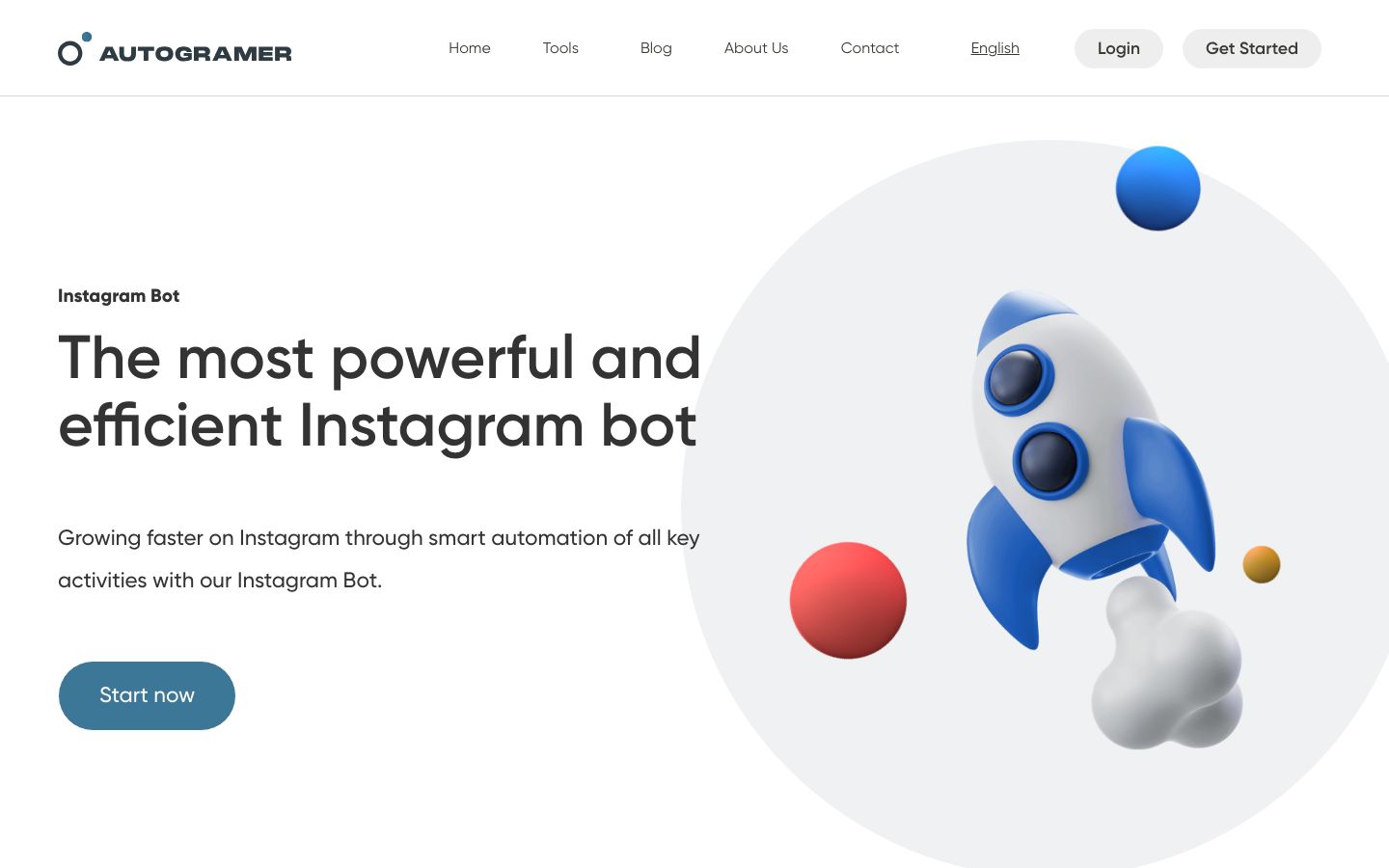 Autogrammer Screenshot: Homepage