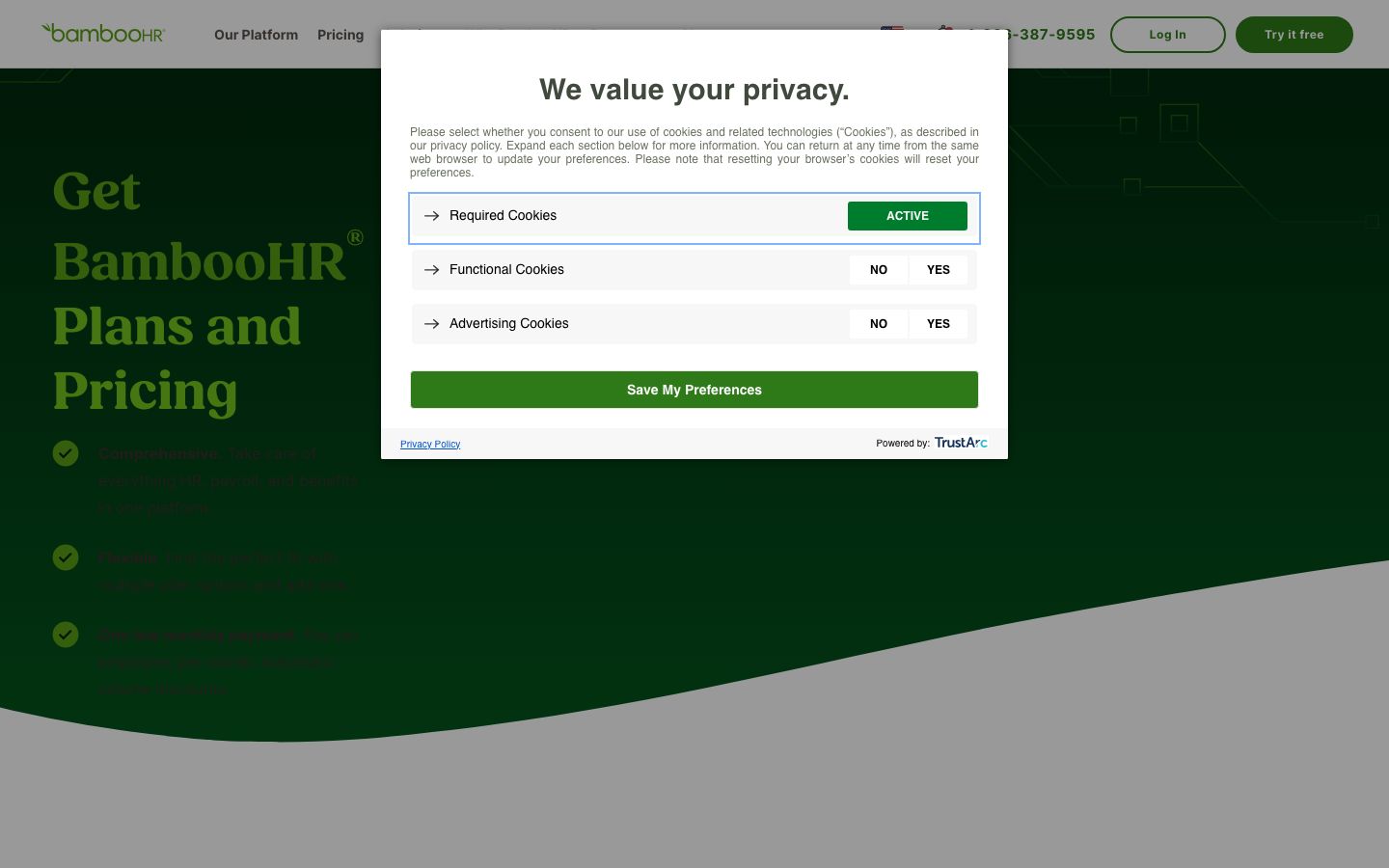 BambooHR Screenshot: Preise