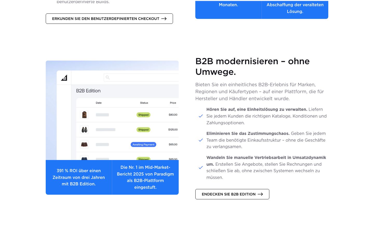 BigCommerce Screenshot: Features