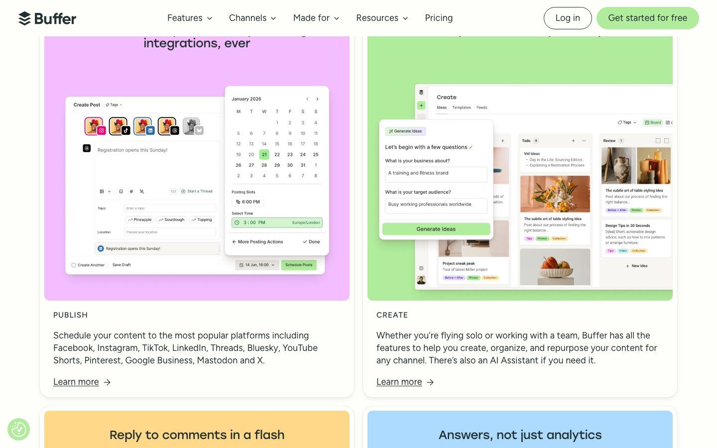 Buffer Screenshot: Features