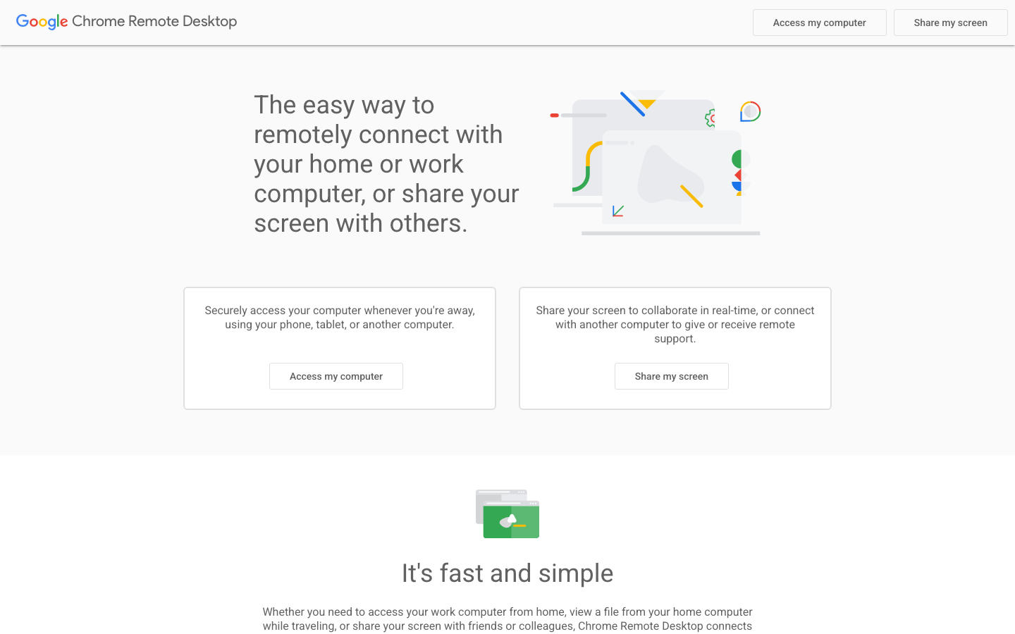 Chrome Remote Desktop Screenshot 1