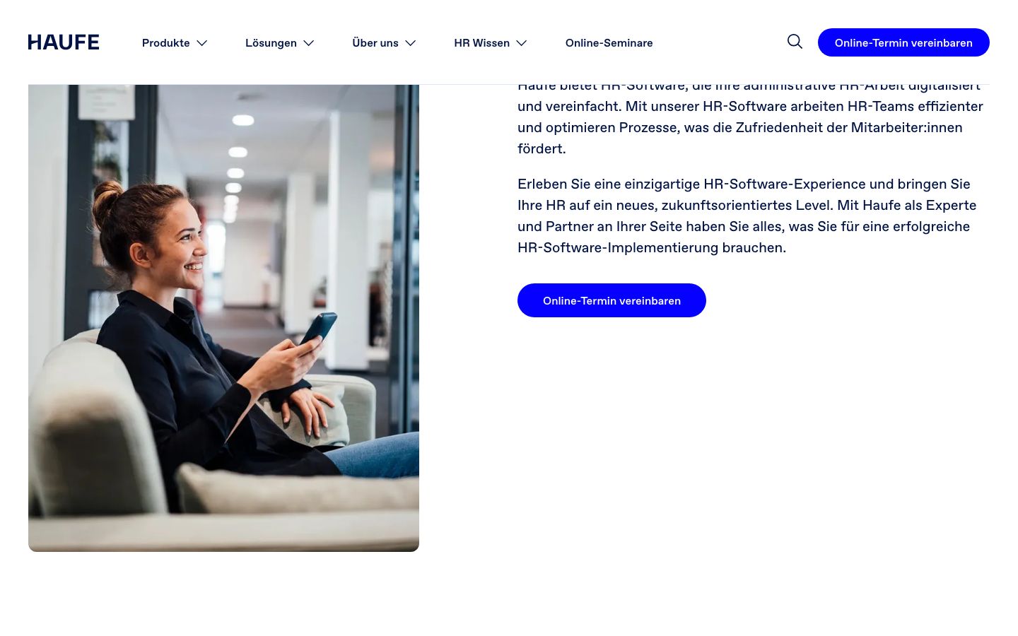 Haufe HR Services Screenshot: Features