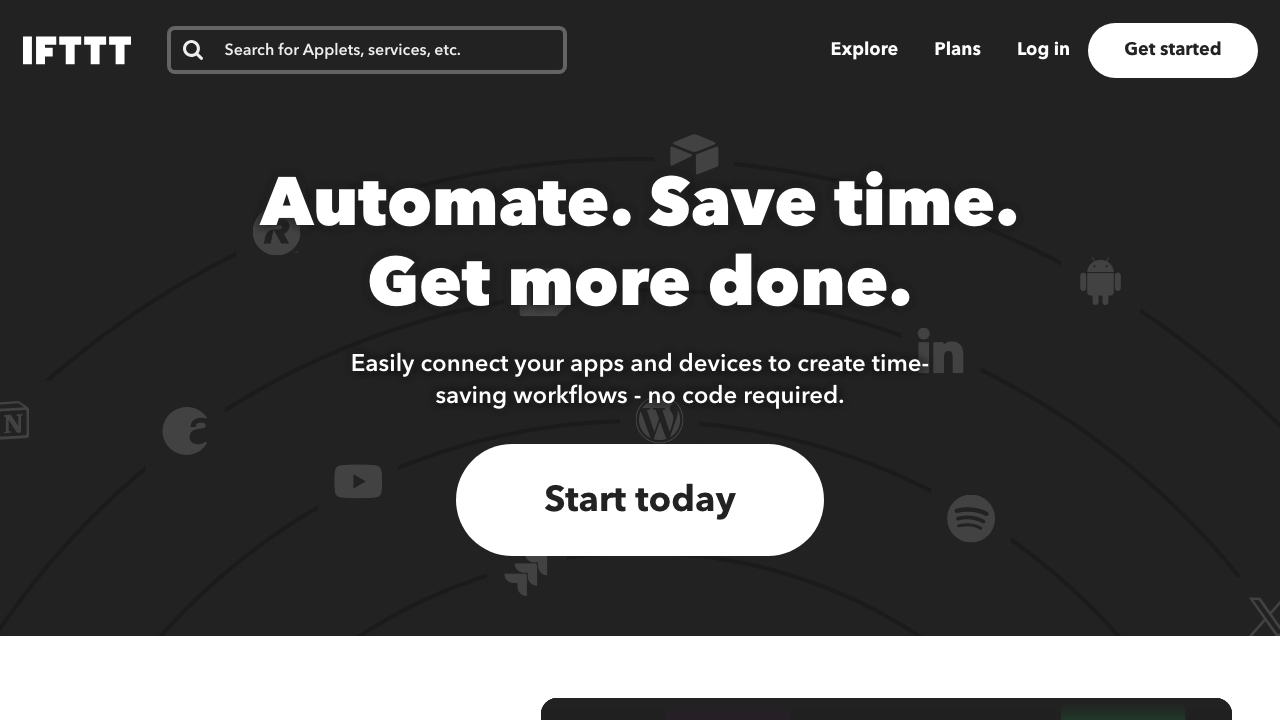 IFTTT Screenshot 1