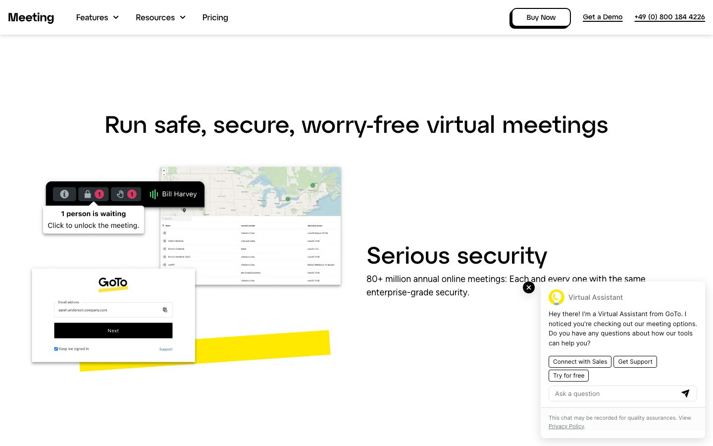 Join.me Screenshot: Features