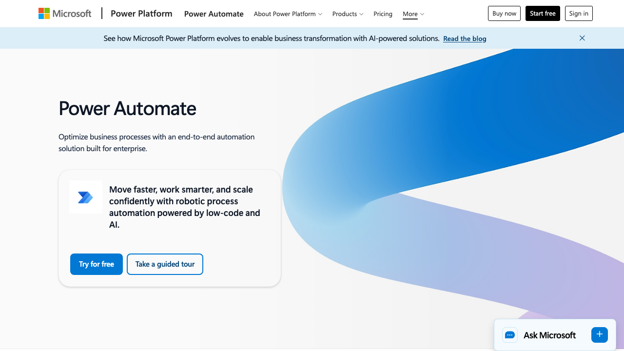 Microsoft Power Automate Screenshot 1
