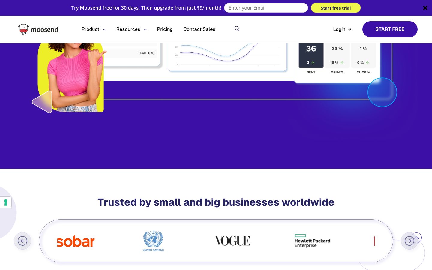Moosend Screenshot: Features