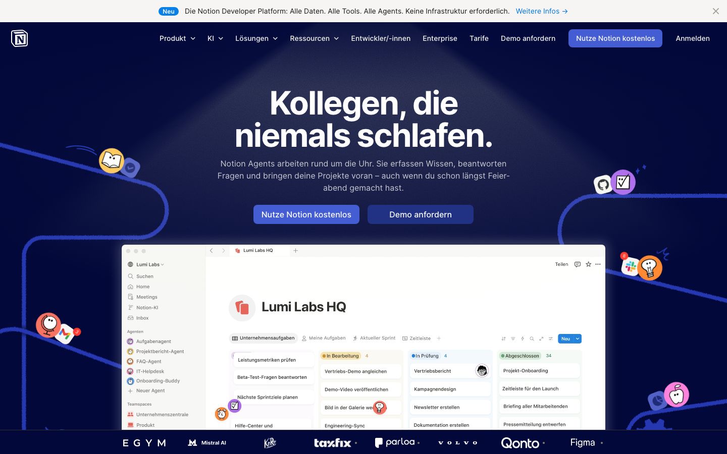 Notion Screenshot: Homepage