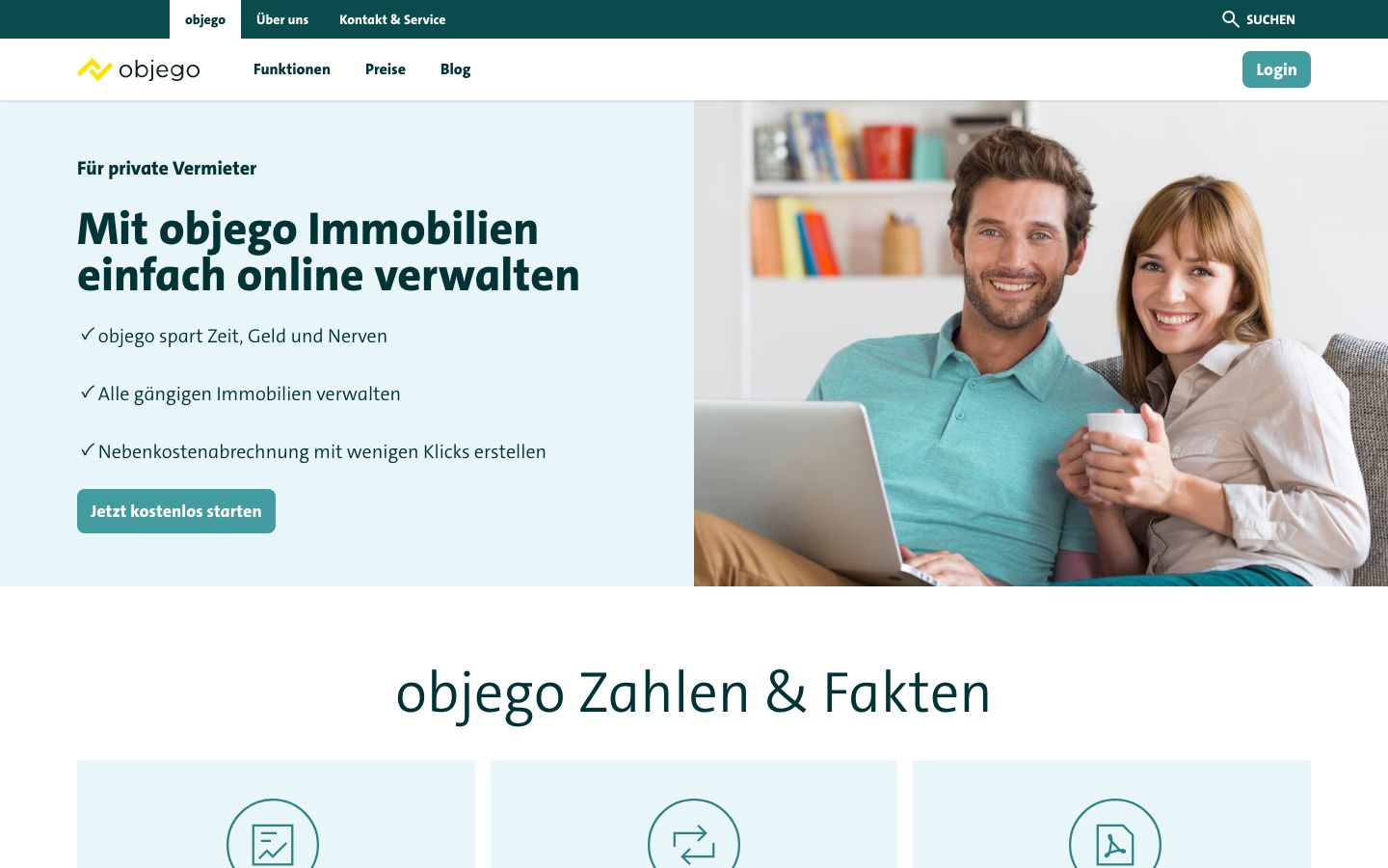objego Screenshot: Homepage