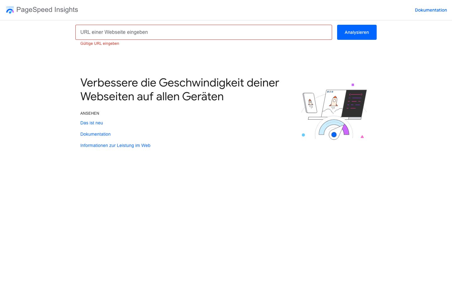 PageSpeed Insights Screenshot: Homepage