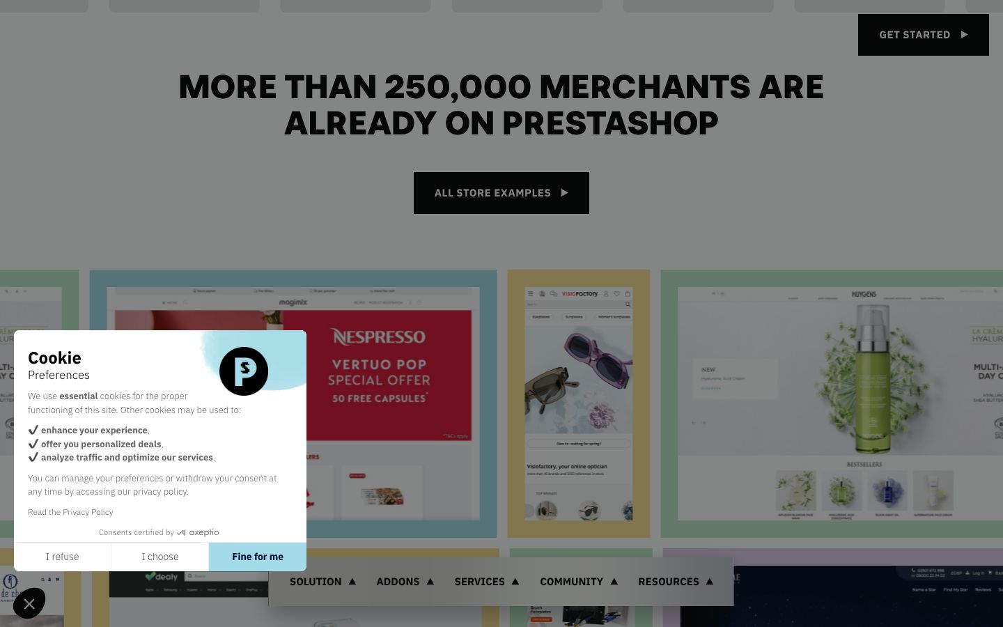 PrestaShop Screenshot: Features