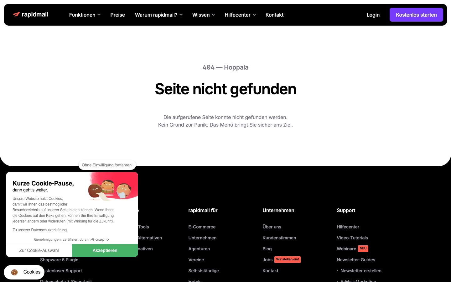 rapidmail Screenshot: Preise