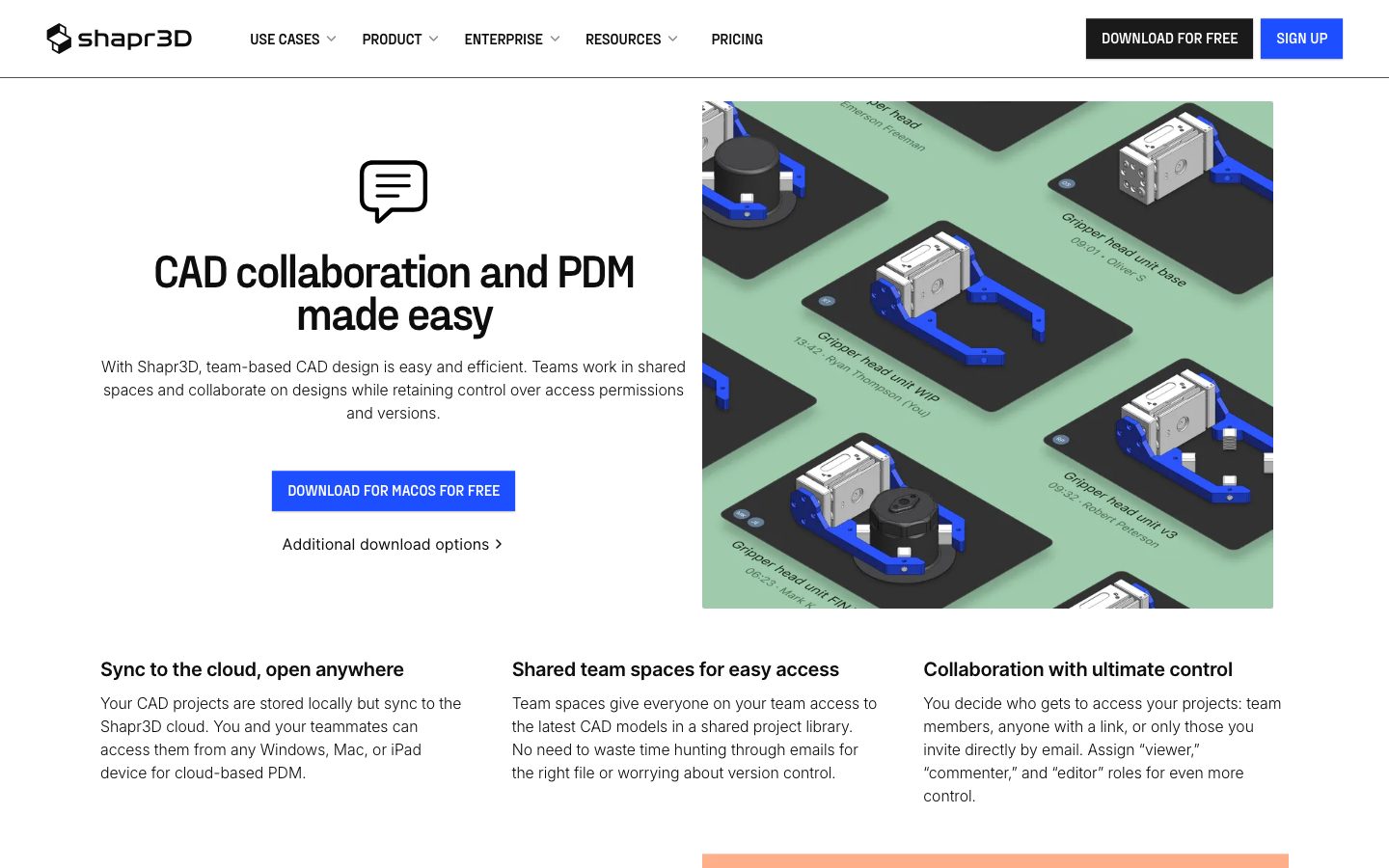Shapr3D Screenshot: Teamspaces