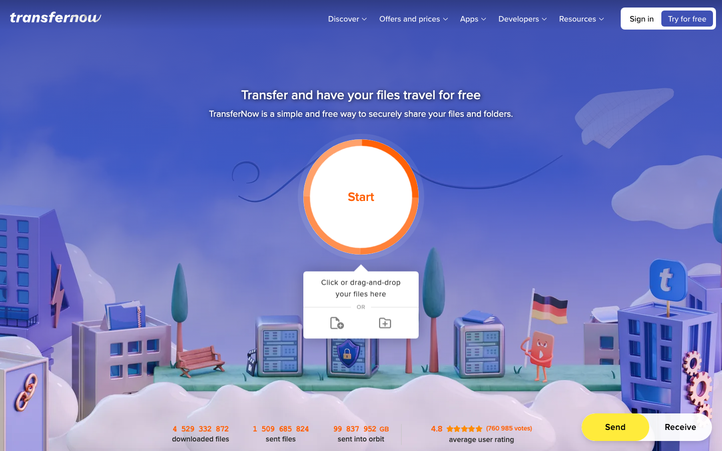 TransferNow Screenshot 1