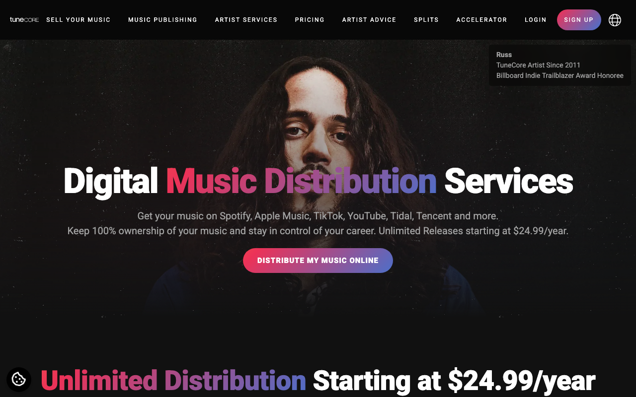 TuneCore Screenshot 1