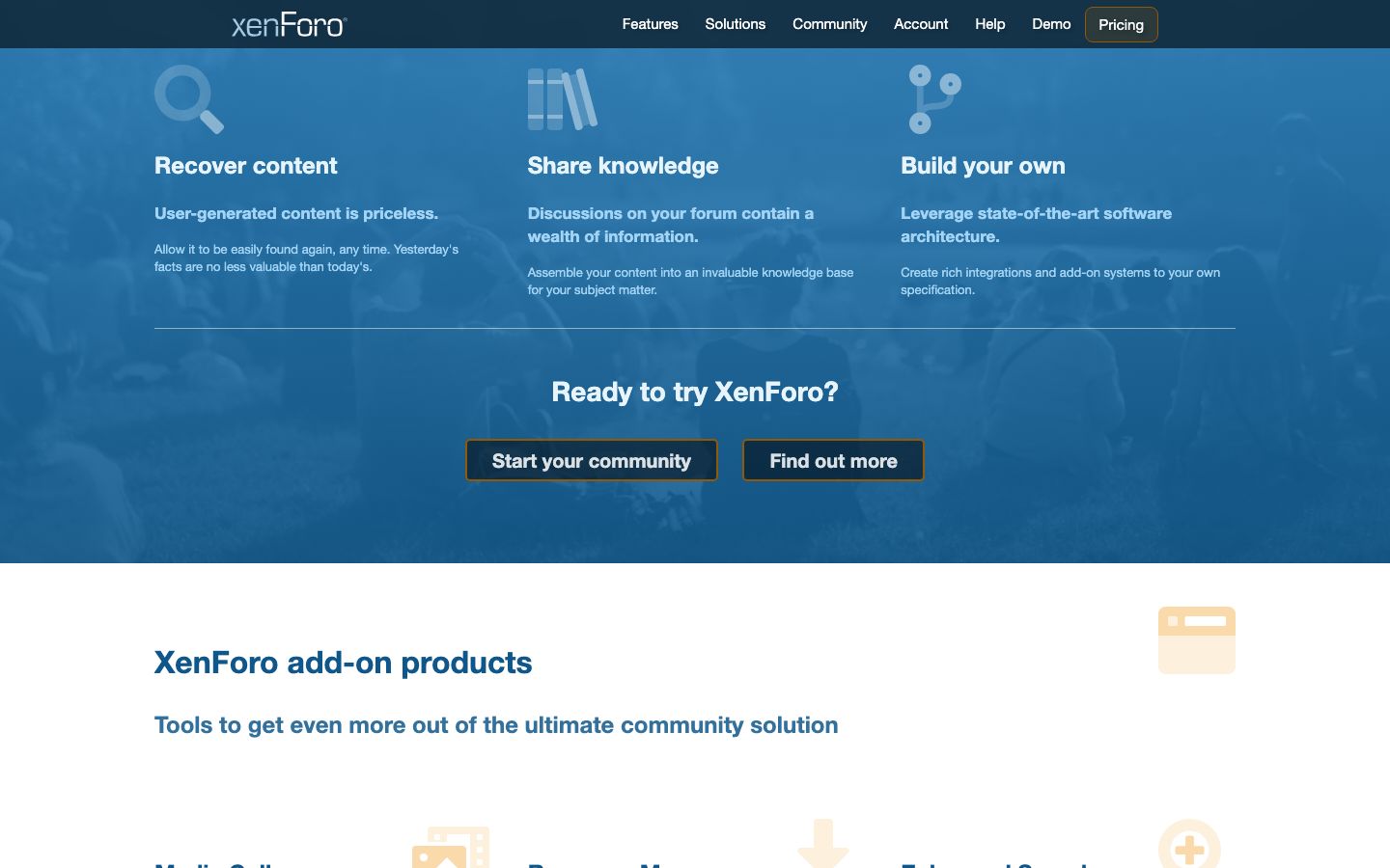 XenForo Screenshot: Features
