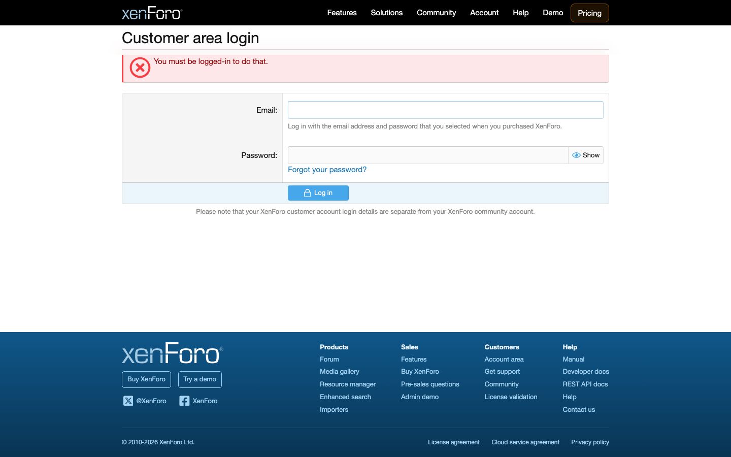 XenForo Screenshot: Preise
