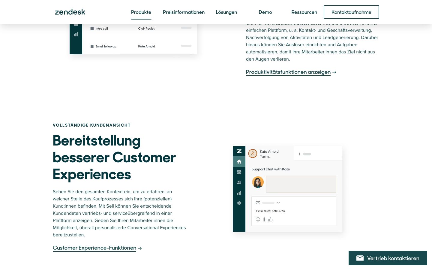 Zendesk Sell Screenshot: Features